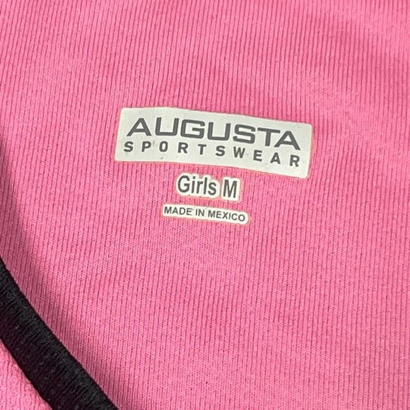 Augusta Sportswear Jersey Girls Medium Pink Moisture Wicking Mesh Sleeveless NOS - Picture 3 of 9